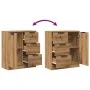 Aparador de madera de ingeniería roble artisan 60x30x70 cm by , Sideboards - Ref: Foro24-856837, Price: 103,90 €, Discount: %