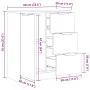 Aparador de madera de ingeniería roble artisan 60x30x70 cm by , Sideboards - Ref: Foro24-856837, Price: 103,90 €, Discount: %