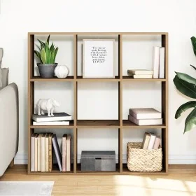 Librería divisora madera roble artisan 102x29x103,5 cm by , Bookcases and shelves - Ref: Foro24-858047, Price: 83,05 €, Disco...