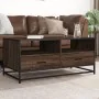 Mesa de centro madera ingeniería metal roble marrón 100x50x45cm de , Mesas de centro - Ref: Foro24-848788, Precio: 104,56 €, ...