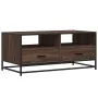 Mesa de centro madera ingeniería metal roble marrón 100x50x45cm de , Mesas de centro - Ref: Foro24-848788, Precio: 104,56 €, ...
