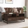 Mesa de centro madera ingeniería metal roble marrón 100x50x45cm de , Mesas de centro - Ref: Foro24-848788, Precio: 104,56 €, ...