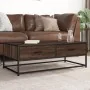 Mesa de centro madera ingeniería metal marrón 100x50x35 cm by , Coffee table - Ref: Foro24-848783, Price: 69,16 €, Discount: %