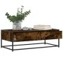 Mesa de centro madera ingeniería metal roble humo 100x50x35 cm by , Coffee table - Ref: Foro24-848781, Price: 65,23 €, Discou...