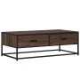 Mesa de centro madera ingeniería metal marrón 100x50x35 cm by , Coffee table - Ref: Foro24-848783, Price: 69,16 €, Discount: %