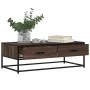 Mesa de centro madera ingeniería metal marrón 100x50x35 cm by , Coffee table - Ref: Foro24-848783, Price: 69,16 €, Discount: %