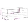 Mesa de centro madera ingeniería metal roble humo 100x50x35 cm by , Coffee table - Ref: Foro24-848781, Price: 65,23 €, Discou...