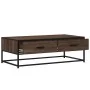 Mesa de centro madera ingeniería metal marrón 100x50x35 cm by , Coffee table - Ref: Foro24-848783, Price: 69,16 €, Discount: %