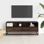 Mueble TV metal y madera ingeniería marrón roble 100x34,5x40 cm de , Muebles TV - Ref: Foro24-848818, Precio: 90,79 €, Descue...