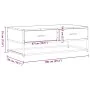 Mesa de centro madera ingeniería metal marrón 100x50x35 cm by , Coffee table - Ref: Foro24-848783, Price: 69,16 €, Discount: %