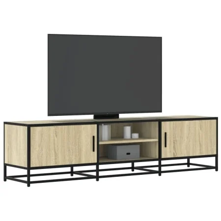 Mueble TV metal y madera ingeniería roble Sonoma 160x35x41 cm by , TV Furniture - Ref: Foro24-848845, Price: 109,69 €, Discou...