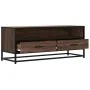 Mueble TV metal y madera ingeniería marrón roble 100x34,5x40 cm de , Muebles TV - Ref: Foro24-848818, Precio: 90,79 €, Descue...