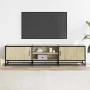 Mueble TV metal y madera ingeniería roble Sonoma 160x35x41 cm by , TV Furniture - Ref: Foro24-848845, Price: 109,69 €, Discou...