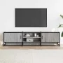Mueble TV metal y madera ingeniería gris Sonoma 160x35x41 cm by , TV Furniture - Ref: Foro24-848847, Price: 113,81 €, Discoun...