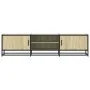 Mueble TV metal y madera ingeniería roble Sonoma 160x35x41 cm by , TV Furniture - Ref: Foro24-848845, Price: 109,69 €, Discou...