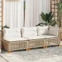 Sofá de jardín de 3 plazas con cojines ratán sintético beige von , Outdoor-Sofas - Ref: Foro24-365943, Preis: 258,75 €, Rabat...