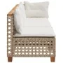 Sofá de jardín de 3 plazas con cojines ratán sintético beige von , Outdoor-Sofas - Ref: Foro24-365943, Preis: 258,75 €, Rabat...