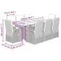 Set comedor jardín 9 pzas y cojines ratán sintético gris by , Garden sets - Ref: Foro24-3277624, Price: 1,00 €, Discount: %