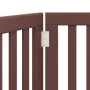 Puerta para perros plegable 3 paneles madera álamo marrón 150cm by , Dog kennels and fences - Ref: Foro24-352260, Price: 59,4...