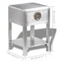 Mesita de estilo aviador con 1 cajón vintage | Tu tienda online para hogar, jardín y más Foro24.es