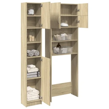Juego de muebles de baño 2 pzas madera ingeniería roble Sonoma by , Accessories for washing machines and dryers - Ref: Foro24...