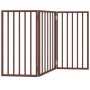 Puerta para perros plegable 3 paneles madera álamo marrón 150cm de , Casetas y cercados para perros - Ref: Foro24-352198, Pre...