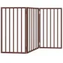 Puerta para perros plegable 3 paneles madera álamo marrón 150cm de , Casetas y cercados para perros - Ref: Foro24-352198, Pre...