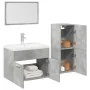 Juego muebles de baño 4 pzas madera contrachapada gris hormigón by , Bathroom furniture - Ref: Foro24-3324883, Price: 196,58 ...