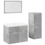 Juego muebles de baño 4 pzas madera contrachapada gris hormigón by , Bathroom furniture - Ref: Foro24-3324883, Price: 196,58 ...