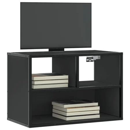Mueble de TV metal y madera de ingeniería negro 60x31x39,5 cm | Tu tienda online para hogar, jardín y más Foro24.es