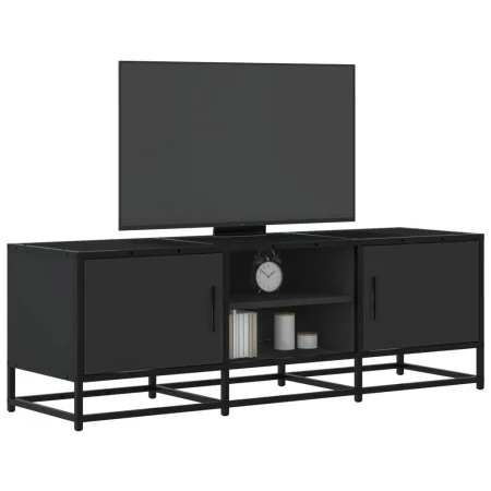 Mueble de TV madera de ingeniería y metal negro 120x35x41 cm by , TV Furniture - Ref: Foro24-848839, Price: 103,32 €, Discoun...