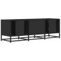 Mueble de TV madera de ingeniería y metal negro 120x35x41 cm by , TV Furniture - Ref: Foro24-848839, Price: 103,32 €, Discoun...