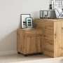 Armario con ruedas madera ingeniería roble artisan 45x38x54 cm by , Lockers and storage cabinets - Ref: Foro24-856655, Price:...