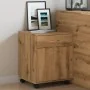 Armario con ruedas madera ingeniería roble artisan 45x38x54 cm by , Lockers and storage cabinets - Ref: Foro24-856655, Price:...
