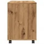 Armario con ruedas madera ingeniería roble artisan 45x38x54 cm by , Lockers and storage cabinets - Ref: Foro24-856655, Price:...