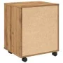 Armario con ruedas madera ingeniería roble artisan 45x38x54 cm by , Lockers and storage cabinets - Ref: Foro24-856655, Price:...