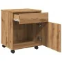 Armario con ruedas madera ingeniería roble artisan 45x38x54 cm by , Lockers and storage cabinets - Ref: Foro24-856655, Price:...