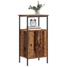 Mesitas de noche 2 uds madera ingeniería envejecida 41x31x80 cm by , Nightstands - Ref: Foro24-857247, Price: 79,22 €, Discou...