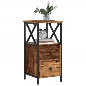 Mesitas de noche 2 ud madera ingeniería envejecida 34x35,5x70cm de , Mesitas de noche - Ref: Foro24-857251, Precio: 117,16 €,...