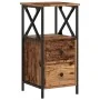 Mesitas de noche 2 ud madera ingeniería envejecida 34x35,5x70cm by , Nightstands - Ref: Foro24-857251, Price: 116,33 €, Disco...