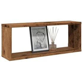 Estantes cubo de pared 4 uds madera envejecida 60x15x23 cm by , Shelves and shelves - Ref: Foro24-856587, Price: 47,72 €, Dis...