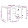 Aparador madera de ingeniería madera envejecida 120x41x75 cm de , Aparadores - Ref: Foro24-856792, Precio: 154,81 €, Descuent...