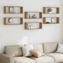 Estantes cubo de pared 6 uds madera roble artisan 60x15x23 cm by , Shelves and shelves - Ref: Foro24-856591, Price: 61,92 €, ...