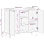 Aparador de madera maciza de mango rugosa 90x33,5x75 cm by , CD and DVD storage - Ref: Foro24-4018656, Price: 141,92 €, Disco...