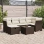 Juego de sofás de jardín 7 piezas con cojines ratán PE marrón by , Garden sets - Ref: Foro24-3325299, Price: 450,36 €, Discou...