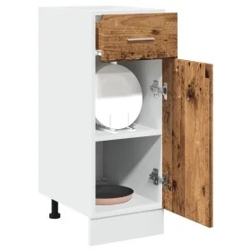 Armario bajo con cajón cocina madera envejecida 30x46x81,5 cm de , Armarios de cocina - Ref: Foro24-856080, Precio: 60,48 €, ...