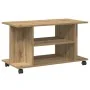 Mueble de TV ruedas madera ingeniería roble artisan 80x40x45 cm by , TV Furniture - Ref: Foro24-855791, Price: 61,82 €, Disco...