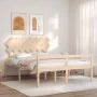 Cama para personas mayores con cabecero madera maciza 140x200cm de vidaXL, Camas y somieres - Ref: Foro24-3195546, Precio: 14...