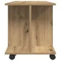 Mueble de TV ruedas madera ingeniería roble artisan 80x40x45 cm by , TV Furniture - Ref: Foro24-855791, Price: 61,82 €, Disco...