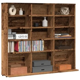 Mueble de CD madera de ingeniería envejecida 100x23x89,5 cm by , CD and DVD storage - Ref: Foro24-856000, Price: 76,56 €, Dis...